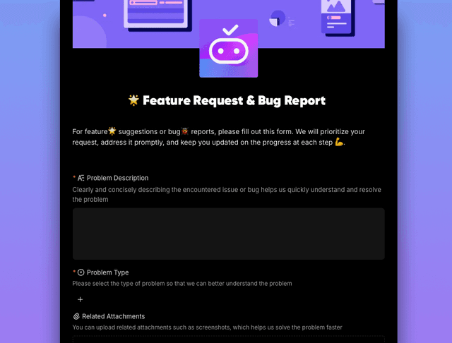 Bug Report & Feature Request